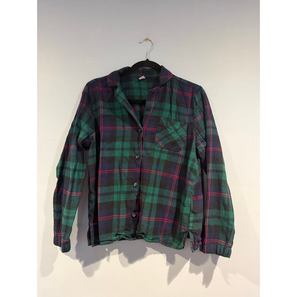 Old Navy Women’s Plaid Flannel Button-Down Shirt – Size Small